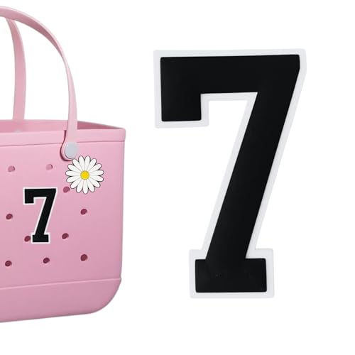 Number Charms for Bogg Bag, 0-9 Number Charm Compatible with Bogg Bag Accessories, Insert Decorative Charm for Rubber Beach Tote Bag Accessories