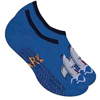 SELENE INFANTIL Meia Sapatilha com Viés e Antiderrapante Atoalhada Meninos, Royal, 25-28