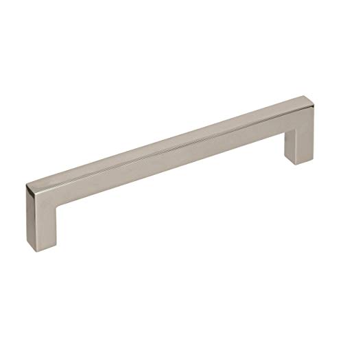 Amerock | Cabinet Pull | Polished Nickel | 5-1/16 inch (128 mm) Center to Center | Monument | 1 Pack | Drawer Pull | Drawer Handle | Cabinet Hardware