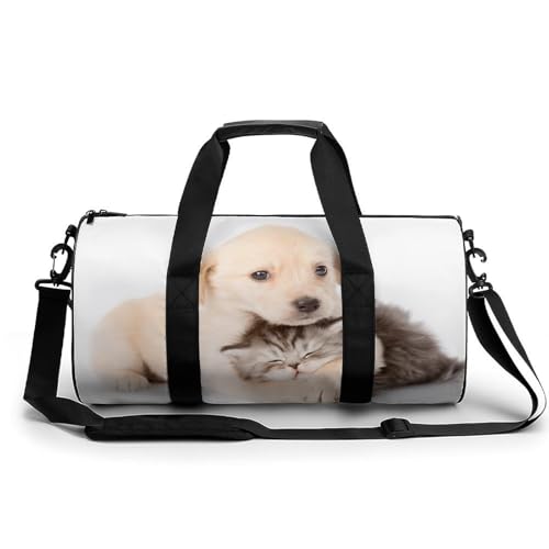Sac de sport gym motif chien labrador et duffel bag de randonnée format cabine 45x23x23cm