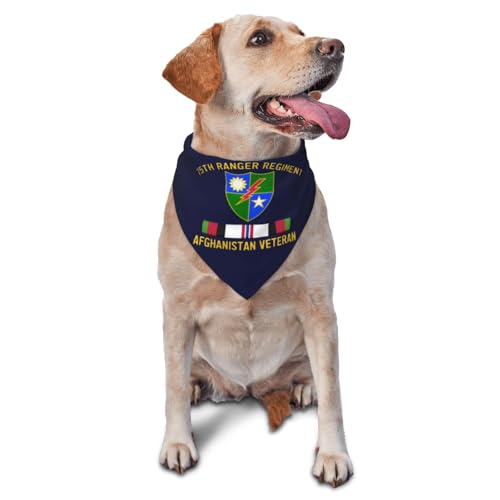75th Ranger Regiment Afghanistan Veteran Dog Scarf Pet Bandana Cat Pet Bibs