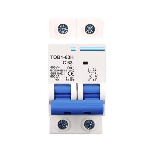 Disjoncteur 2P 400V ~ 50HZ/60HZ modulaire pour tableau électrique résidentiel et atelier