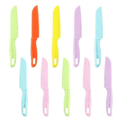 Solbrezeni Plastic Knives Kids Knife Set for Chopping for Vegetable Baking Fruit Bread Cake Lettuce Salad