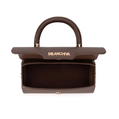 Image of Milan Chiva Top Handle Bag for Women Mini Barrel Crossbody Handbag with Adjustable Strap Elegant Small Purses | Small
