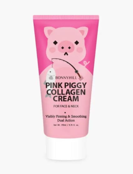 BonnyhillPink Piggy Collagen Cream | For Face & Neck | Firming & Smoothing | Korean Skincare | 170ml [Imperfect Box]