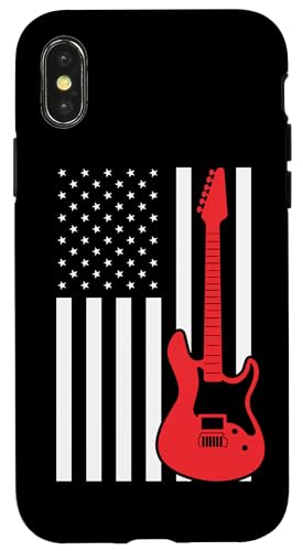 USA�M�^���X�g �A�����J���� �����I�ȃM�^�[�v���[���[�o���h �X�}�z�P�[�X iPhone X/XS �p