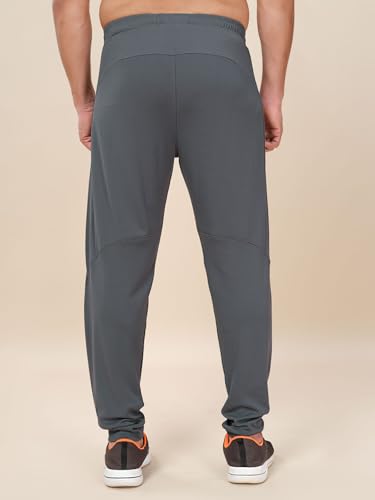 Image of TECHNOSPORT Men's Plus Size Solid Slim Fit Track Pant with Quick Dry SPF50+ for Running, Workout & Sports
