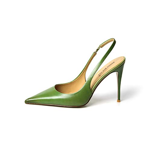 FSJ Women's Pointed Toe Stiletto Pumps Chic Slingback High Heels Slip on Ladies Party Office Dress Ladies Shoes