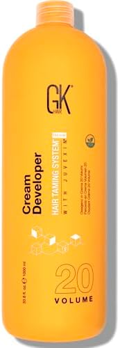 GK HAIR Vegan Professional Hair Creme 20 Volume Developer 33.8 Fl Oz for Hair Coloring Bleach - High-Performance Long Lasting Semi-Permanent Hair Color Toner Dye