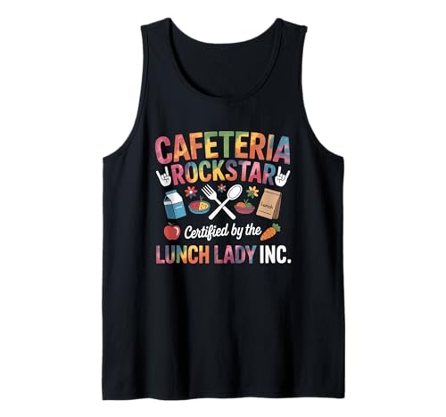 Funny Lunch Lady School Cafeteria Crew Tank Top