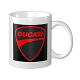DJNGN Kompatibel mit Ducati-Keramikbecher, Weiß, klassische Kaffeetasse, Teetassen, Wassertasse, Geschenkideen für Mädchen, Jungen, Frauen, Männer, 11 oz