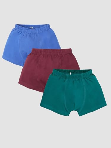 Image of KiddoPanti Boys Boxer Shorts Pack of 3 | Soft Cotton-Lycra Blend | Comfortable Fit with Bio Wash for All-Day Comfort | Kids Briefs