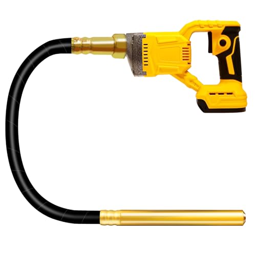 Handheld Concrete Vibrating Tool Compatible with Dewalt 20V Battery (No Battery) 800W Cordless Electric Concrete Vibrator with 3.8ft Shaft Rod Portable Vibrator for Remove Air Bubble