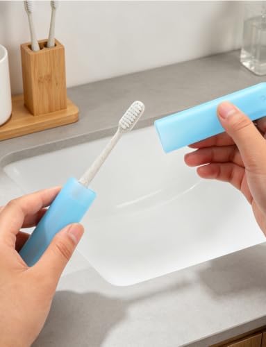 28 Pcs Portable Travel Toothbrush Case Holder Bulk for Back to School, Trip - 3