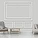 Pangda DIY Peel and Stick Wall Moulding Kit Flat Wall Molding Kit Pre Made Accent Wainscoting Panel for Home TV Wall Interior Decor