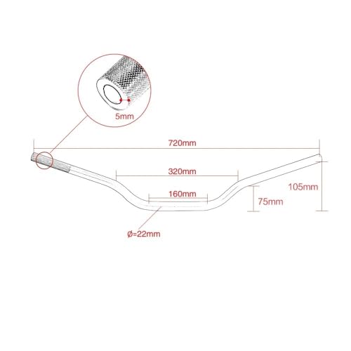 Barra equilibrio manillar motocicleta de aluminio para rutas en carretera y ciudad 7