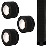 PEUTIER 6pcs Lacrosse Tape for Stick, Cotton Hockey Stick Tape 1in and 1/2in Non-Precut Lax Tape Sweat-Absorbent Athletic Tape for Sports Lacrosse Bats Baseball (Black)