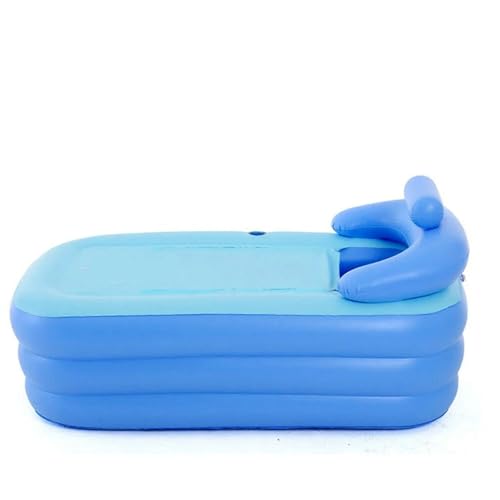 Bañera Hinchable Bañera inflable plegable de viaje azul for adultos, bañera grande hidromasaje, 160 x 82 75 cm(Blue 1)