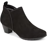 Pavers Heeled Short Ankle Boots - Black Size 6