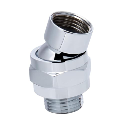 Colcolo Cabezal de Ducha de articulación giratoria Universal Instalación Directora de Ducha montada en la Pared Adaptador de Boquilla Ajustable para, Plata