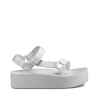 Teva Women's Flatform Universal Platform Sandal, Bright White, 10 M US