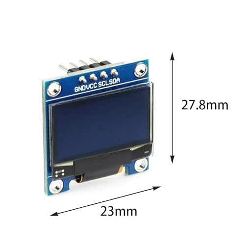 4 Stück 0,96 Zoll 128 x 64 Pixel OLED LCD Display,1315 Chip Antrieb, IIC Schnittstelle I2C Bildschirm Anzeigemodul, Kompatibel mit Arduino (Gelb und Blau)