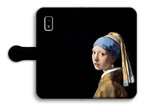 手帳型 AQUOS wish/wish2互換 スマホケース 【世界の名画】 フェルメール ☆バロック絵画☆ 陰影 光 影 魔術師 絵画 芸術 アート (真珠の耳飾りの少女)