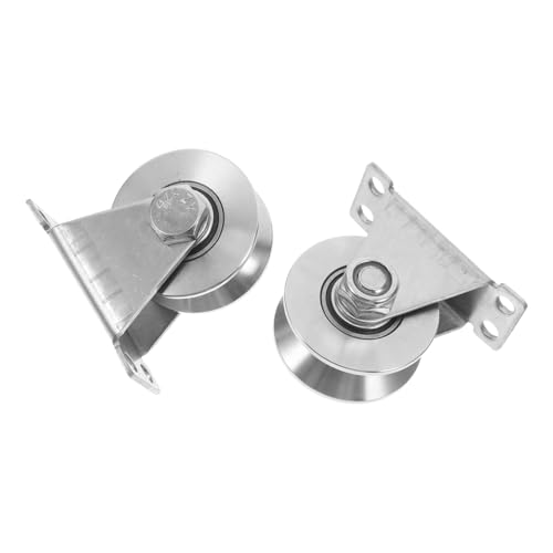 NAMOARLY Sliding Door Pulley Track Wheel Set Bearing Pulley for Rope Lifting Wall Mount Design