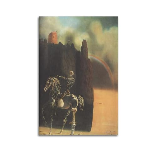 Impression sur toile Salvador Dali Le Cavalier de la Mort tableau decoration 50x75 cm