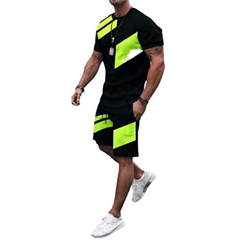 T-shirt court homme vêtements de sport ensemble d'été plage M