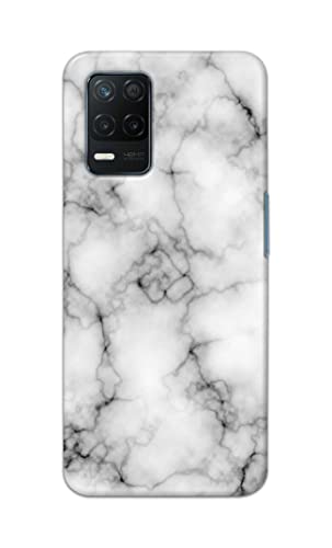 Image of Light White Marble Texture Natural Pattern Hard Back Case Cover for Realme 8 5G / Realme Narzo 30 5G / Realme 8S 5G / Realme V13 5G Back Cover -(J5) VNS2230