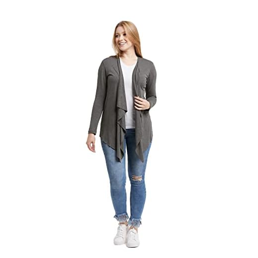 Cardigan Feminino Plus Size Kimono Manga Longa (as2, alpha, xx_l, plus, regular, Grafite)