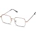 SOJOS Blue Light Blocking Glasses Women Small Face, Square Metal Computer Gaming Lightweight Eyeglasses, Anti Glare UV Ray Filter Eyeglasses SJ5063 with Rose Gold Frame/Anti-Blue Light Lens