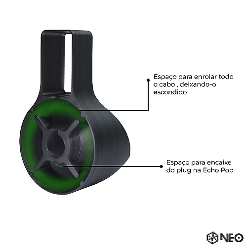 Suporte de Tomada para Alexa Echo Pop - Preto