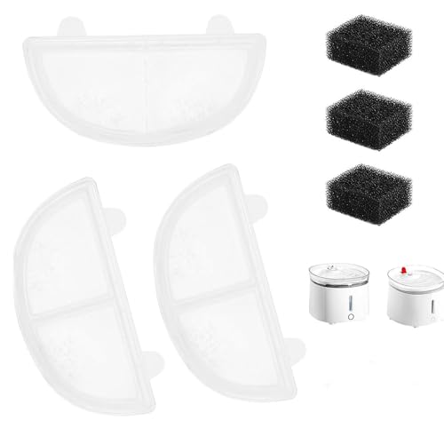 3 filtros de repuesto para fuente de agua para mascotas miniatura 6