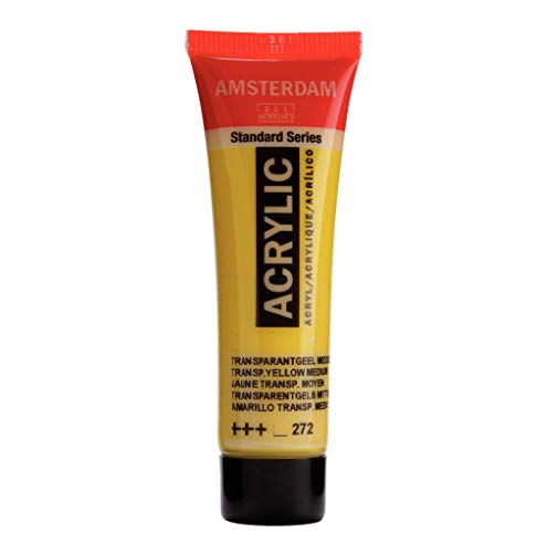 Amsterdam - Tubo De Pintura Acrílica De 20 Ml Ámsterdam Amarillo Transparente Medio En Oferta Royal Talens Amsterdam Acrílico 20Ml Transparente Amarillo Mediano
