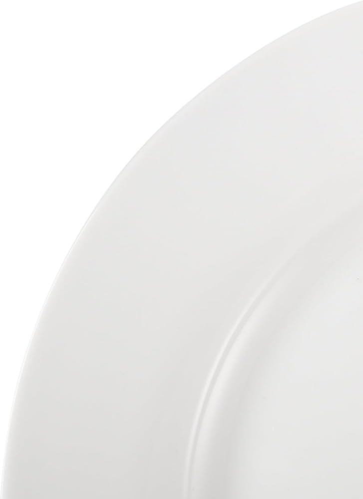 Czysta biała ceramiczna płytka - okrągłe płaskie naczynie na zachodnią zastawę stołową elegancka zastawa stołowa do domu kuchni i jadalni idealna do serwowania i rozrywki