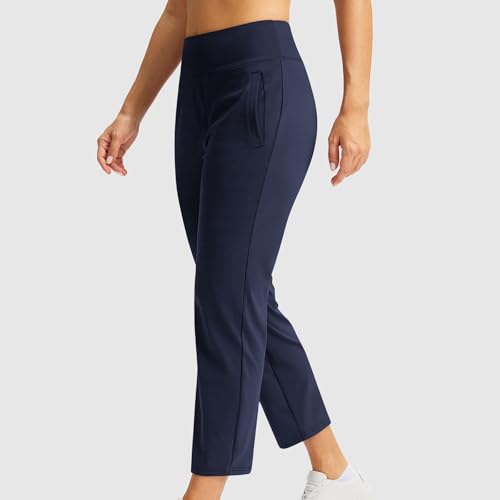 Women's Golf Pants Stretch High Waist Business Casual with Zipper Pockets Dressy Work Travel Slacks Athletic Workout3