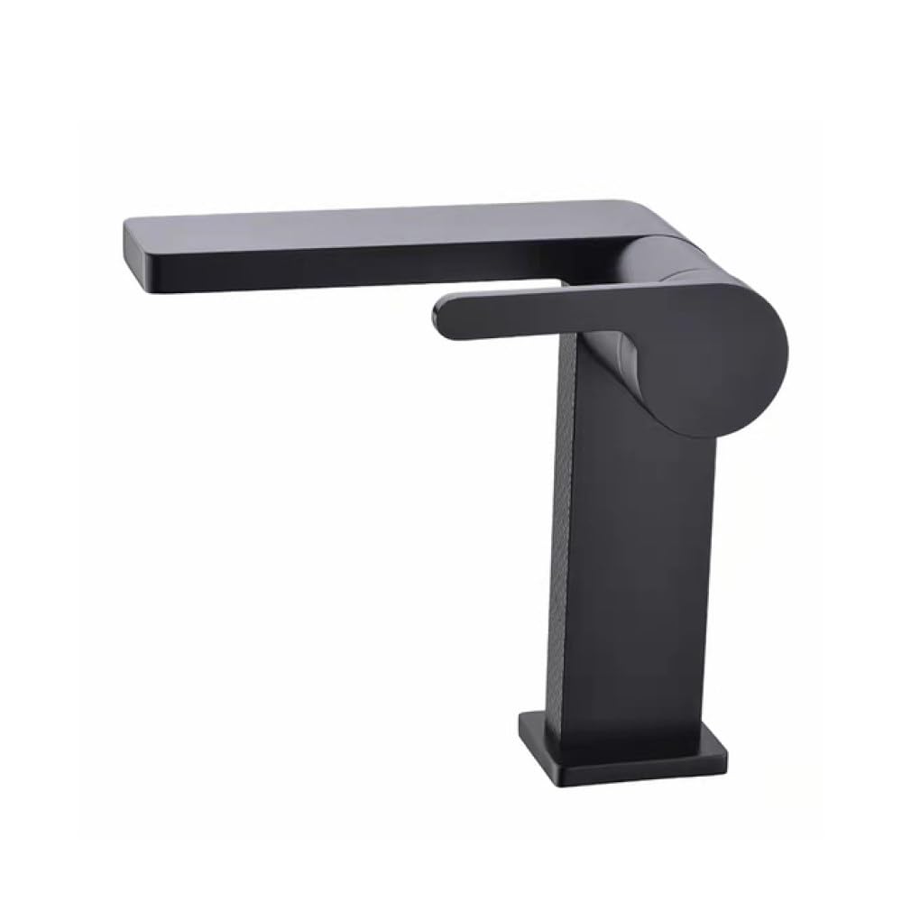Robinets de salle de bain de luxe mitigeur eau chaude et froide noir mat