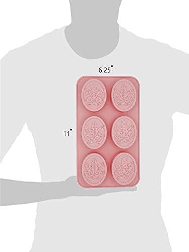 Marijuana Leaf Shaped Embossed Design Silicone Oval Soap Mold Tray Homemade Soap Diy Tray Mould , Set Of Two #TOP2