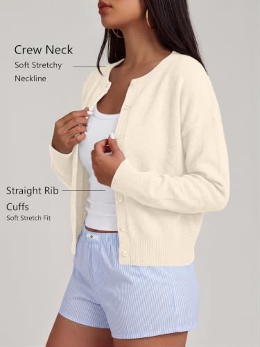 Image of Trendy Queen Cropped Cardigan Sweaters for Women Fall Fashion Clothes 2026 | Lightweight Knit Button-Down, Y2K Open-Front Layering Piece for Fall, Spring & Office Wear
