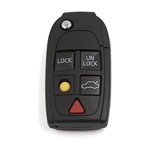 sourcing map Carcasa de Fob 5 Botones Llave de Coche para Volvo Cover