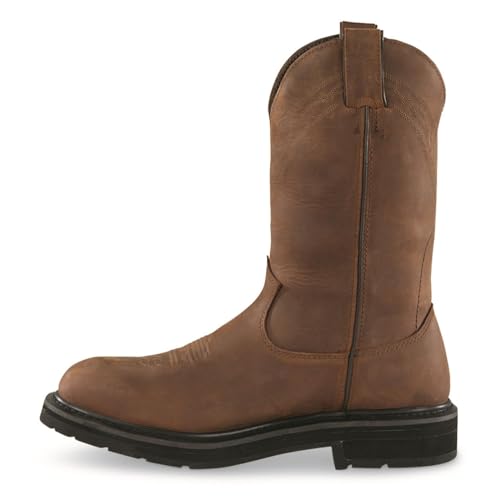 Guide Gear Men's Western Work 2.0 Waterproof Work Boots; Cowboy Rodeo Work Boots Leather Waterproof Footwear4