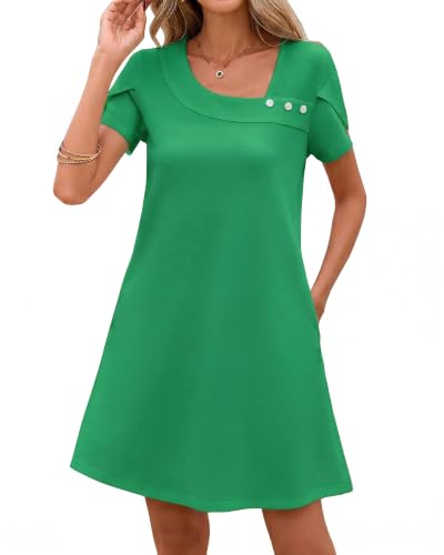 Image of Valiamcep Women's 2026 Summer Sleeveless Mini Dress Casual Square Neck Slim Fit Cocktail Party Short Dresses