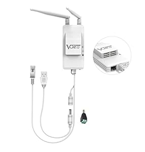 VONETS 5GHz Industrieller Mini WLAN Router Bridge Repeater, LAN zu WLAN Adapter, Wireless Bridge Konvertiert RJ45 Anschluss auf Wireless, 2 Externe Antennens, VAP11S-5G mit intelligentem Kühlgebläse