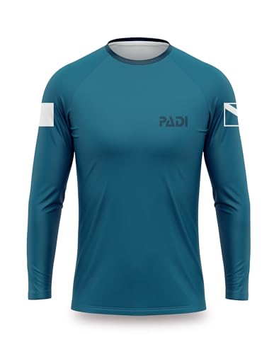 Teal Dive Flag Long Sleeve UPF 50+ Outdoor Sun Shirt for Fishing Hiking Swimming Running Quick Dry Lightweight