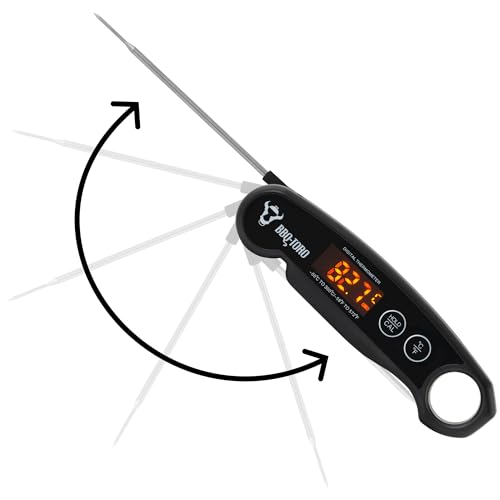 BBQ-Toro Grillthermometer wiederaufladbar mit LCD Display | Bratenthermometer digital -50 °C bis 300 °C | Fleischthermometer kabellos Kerntemperaturmesser Küchenthermometer... – Bild 3