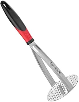 Joyoldelf Heavy Duty Potato Masher, Stainless Steel Integrated Masher Kitchen Tool & Food Masher/Potato Smasher with Non-slip Handle, Perfect for Bean, Vegetable, Fruits, Baby Food, Avocado, Meat