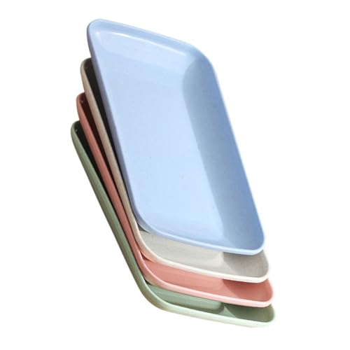 Set 4 Platos Rectangulares para Sushi de Paja de Trigo miniatura 6