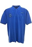  Kitaro Polo Poloshirt Herren Kurzarm Übergröße, Herrengrößen:4XL, Farbe:blau